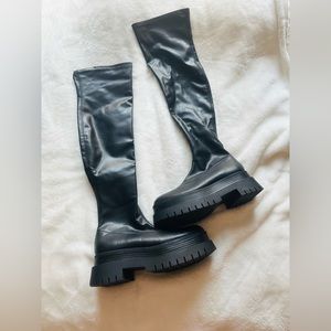 Bershka thigh high  boots. New